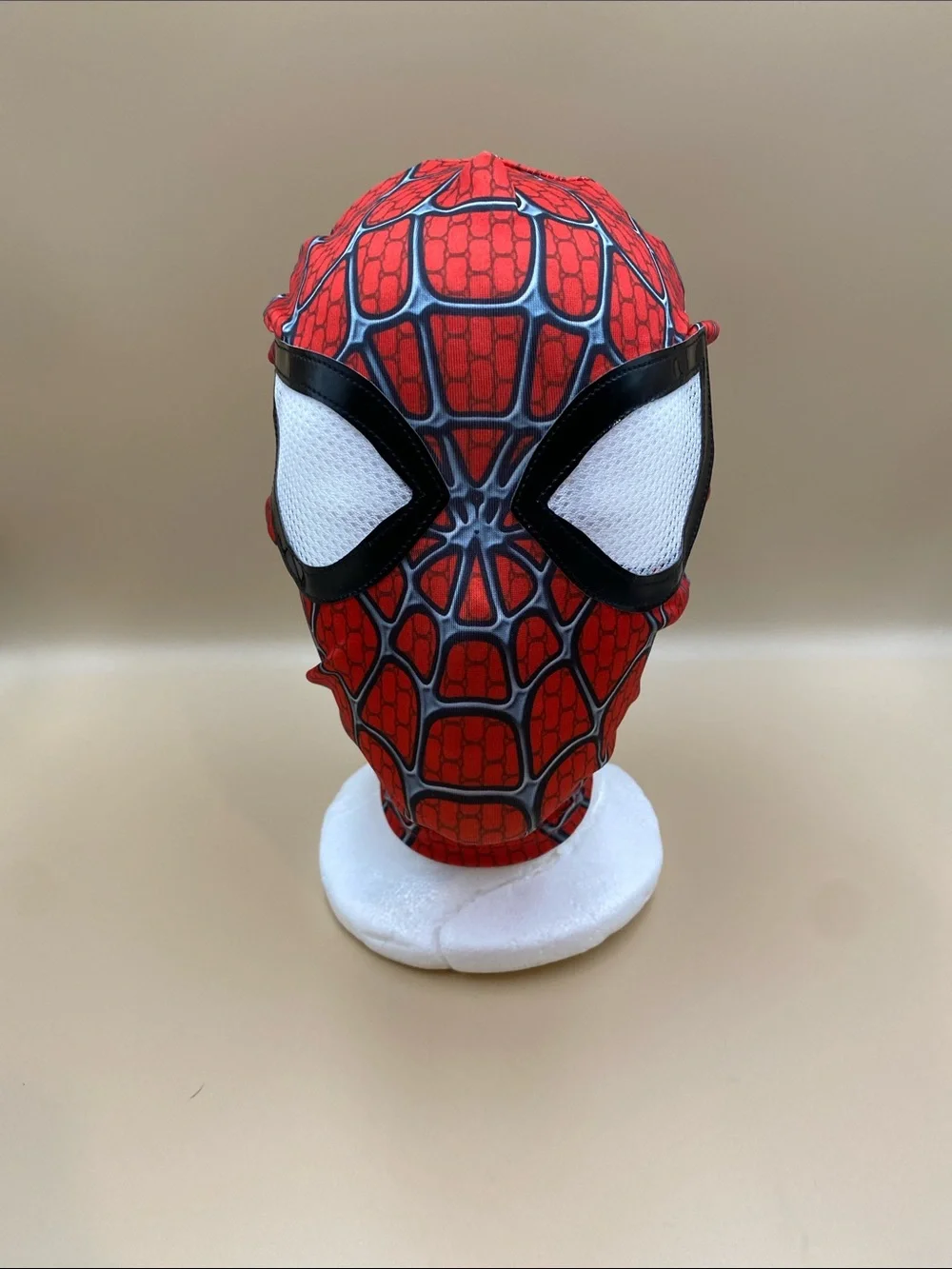 Mens Spider-Inspired Red & Blue Face Mask Costume Set Spider-Man large new
